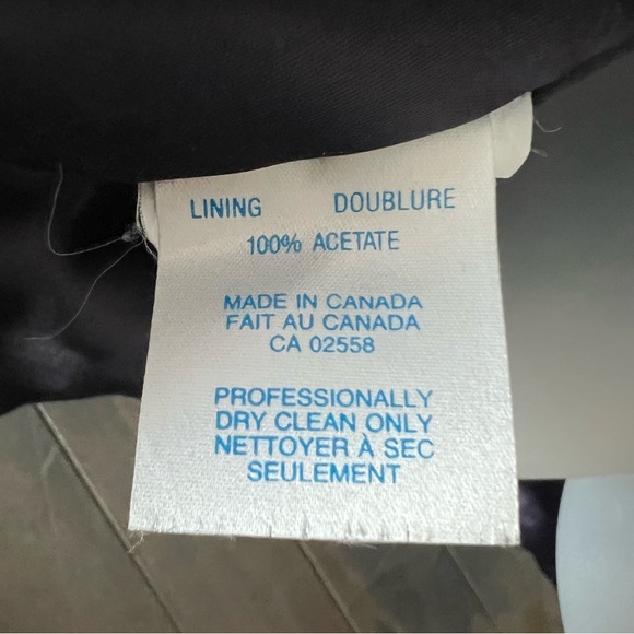 Lg navy leather and suede Danielle batwing heavy fall jacket - Picture 6 of 9